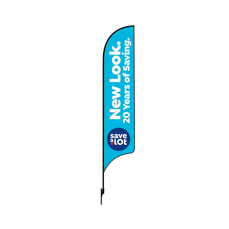  15' Save. A. Lot Double Sided New Look. 20 Years of Savings AdverSail Flag