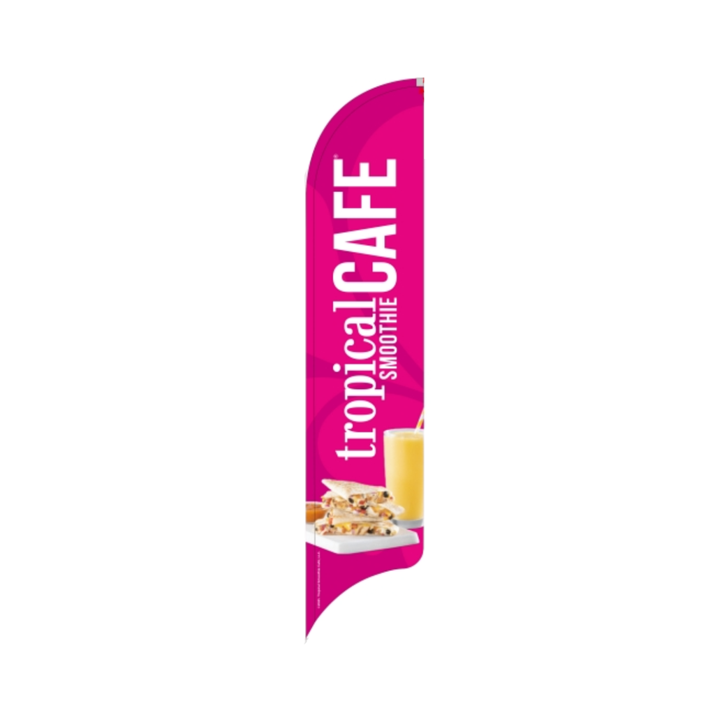 15' Tropical Smoothie Cafe Wrap Pink Logo AdverSail Flag