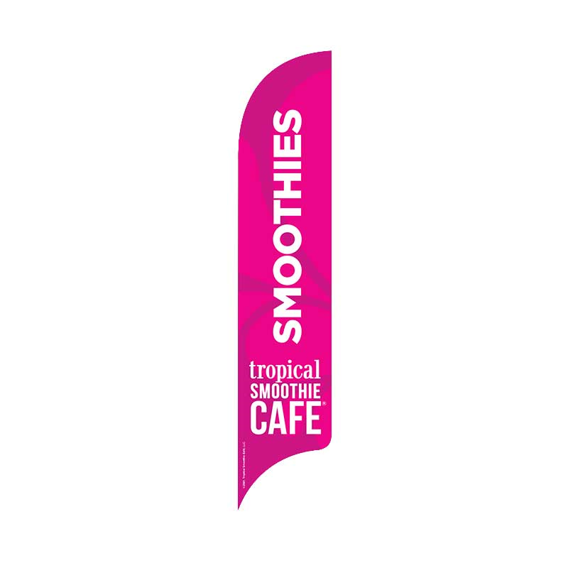 15' Tropical Smoothie Cafe Smoothies Pink AdverSail Flag