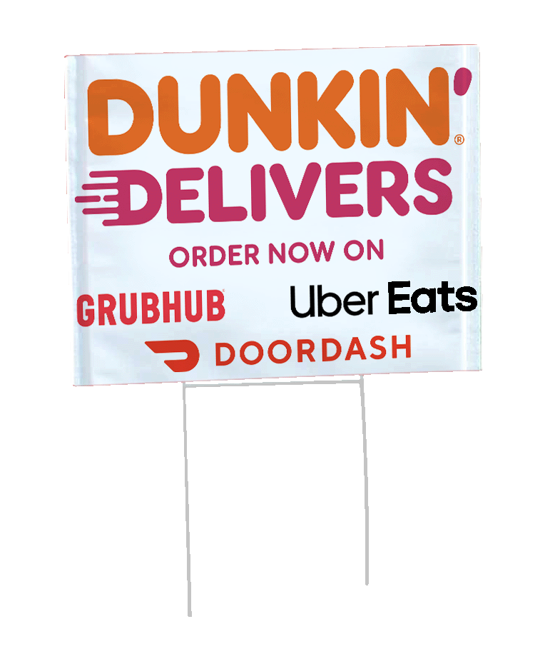 Dunkin' Donuts 18" X 24" Double Side Bandit Sign - All Services