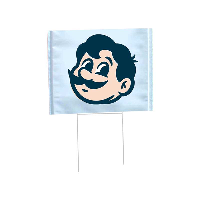 18" X 24" Pizza Inn JoJo White Logo Bandit Coroplast Yard Sign