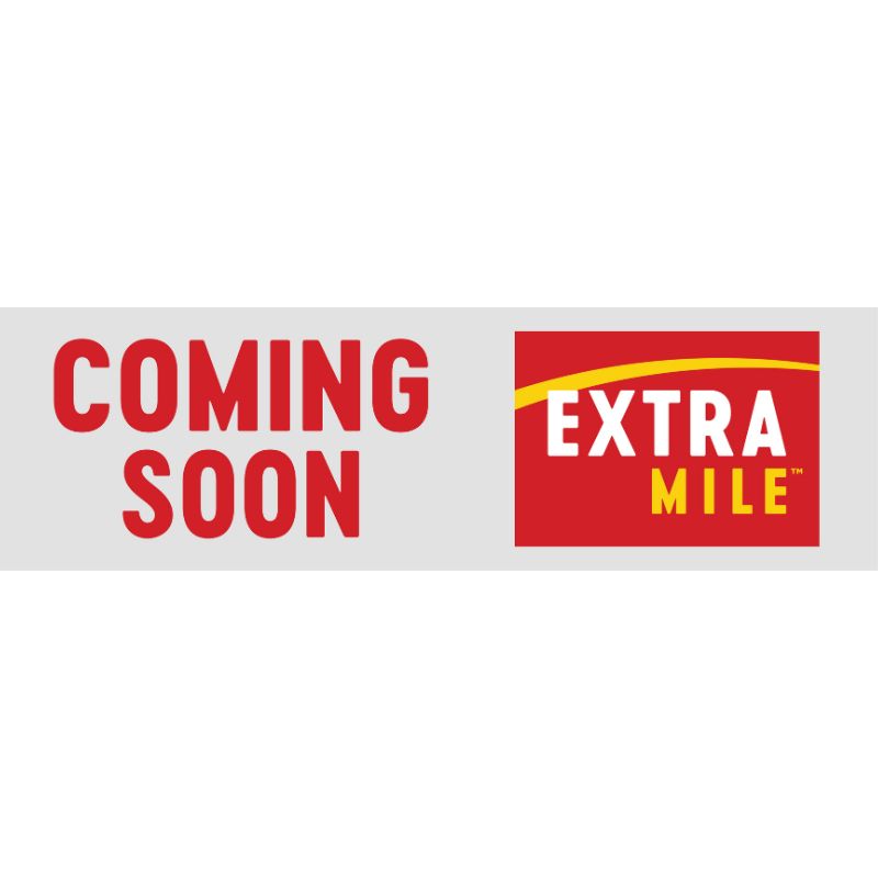 3' X 10' ExtraMile White Coming Soon Vinyl Banner (2024 art)