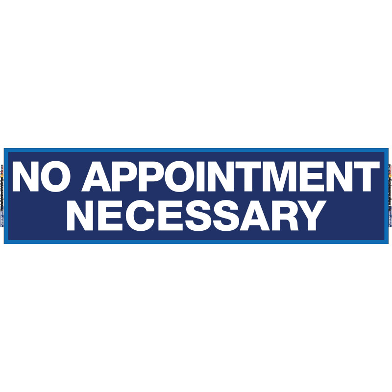 2' X 8' FullSpeed Automotive Blue No Appointment Necessary Mesh Bay Banner