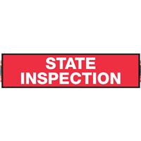 2' x 8' FullSpeed Automotive State Inspection Mesh Bay Banner - RED