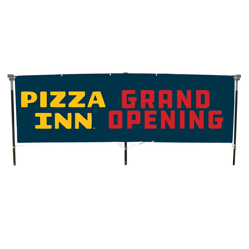 4X10 Pizza Inn Black Grand Opening Vinyl Banner