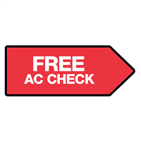 FullSpeed Automotive 46x18 Double Sided Free AC Check Spinner Sign - RED