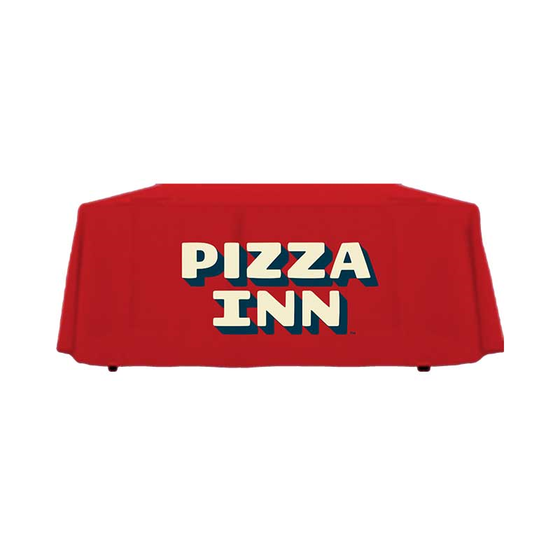 6' Pizza Inn Logo Red Tablecloth