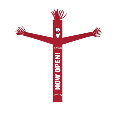 18' Charleys Philly Steaks Red Now Open Tube Dancer (with arms & face)