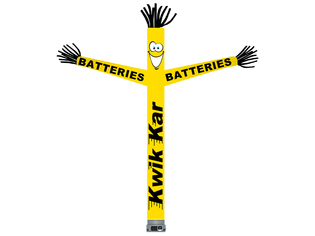 18' FullSpeed Batteries Tube Dancer with face & arms - RED