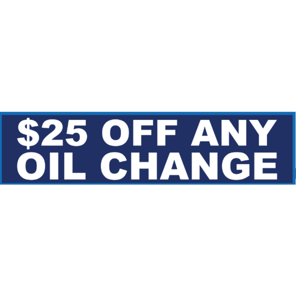 2' X 8' FullSpeed Automotive Blue $25 Off Any Oil Change Mesh Bay Banner