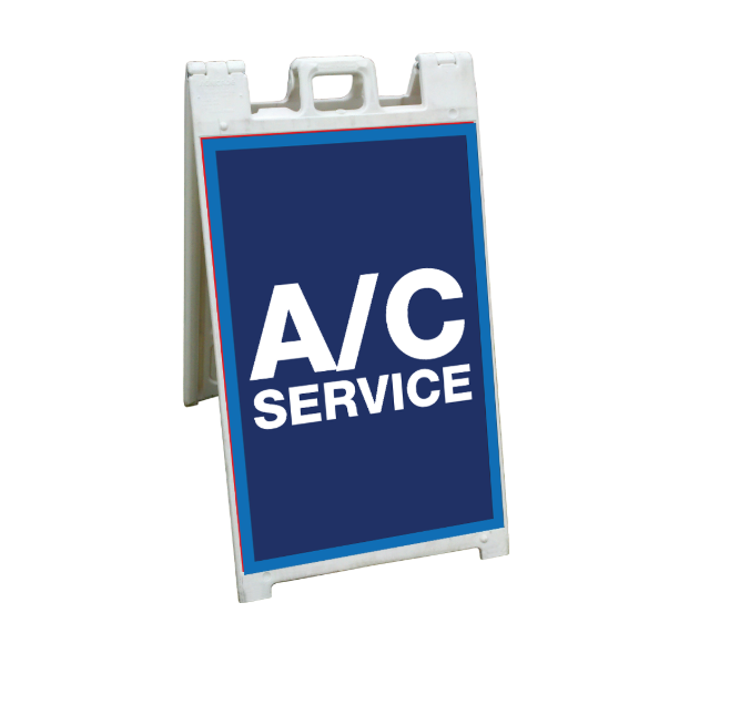 24" X 36" FullSpeed Blue A/C Service Coroplast A-Frame Insert