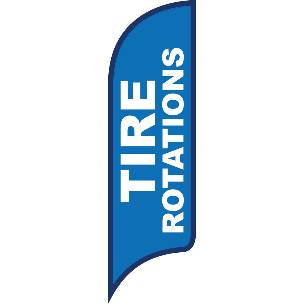12' FullSpeed Automotive Blue Tire Rotations AdverSail Flag