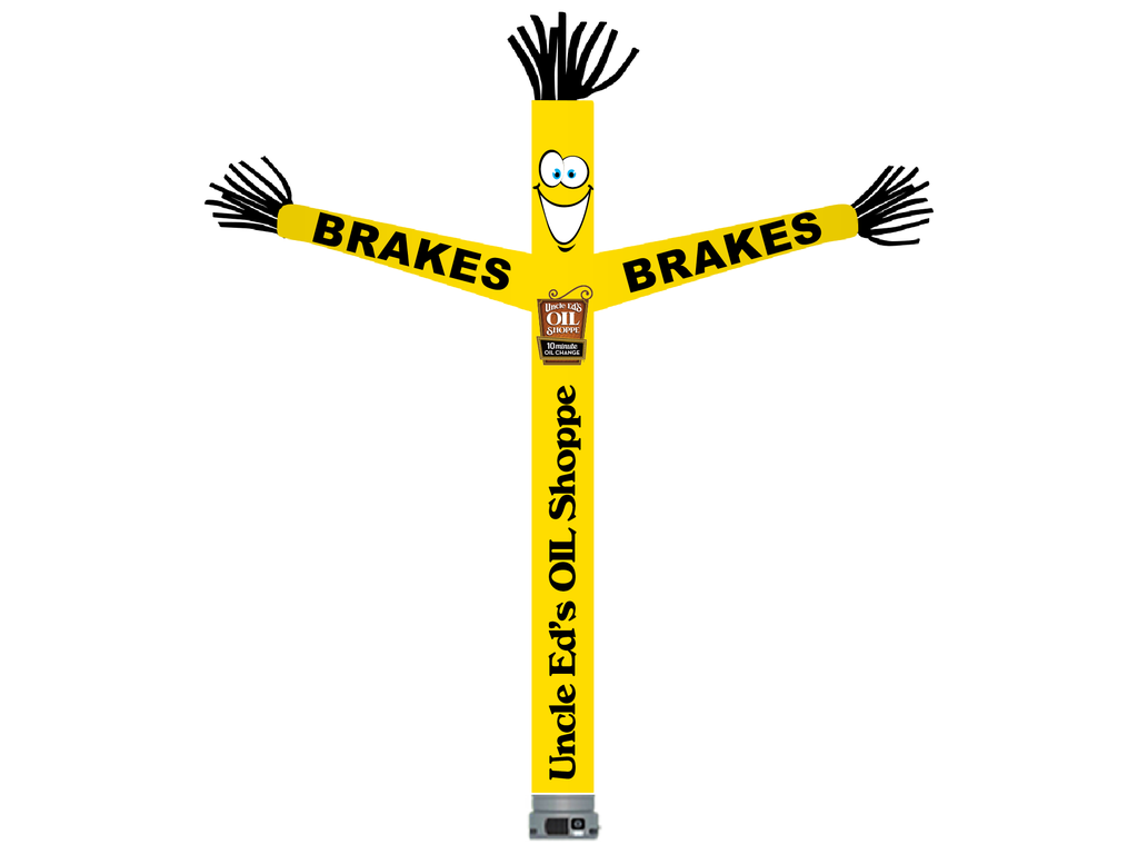 18' FullSpeed Automotive Uncle Ed's Oil Shoppe Yellow Brakes Tube Dancer Fabric Only (with face & arms)