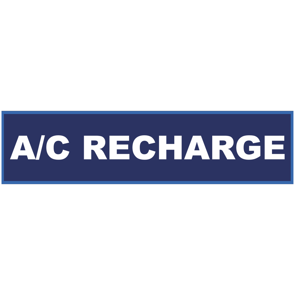 2' x 8' FullSpeed Automotive Blue A/C Recharge Mesh Bay Banner (single-sided)