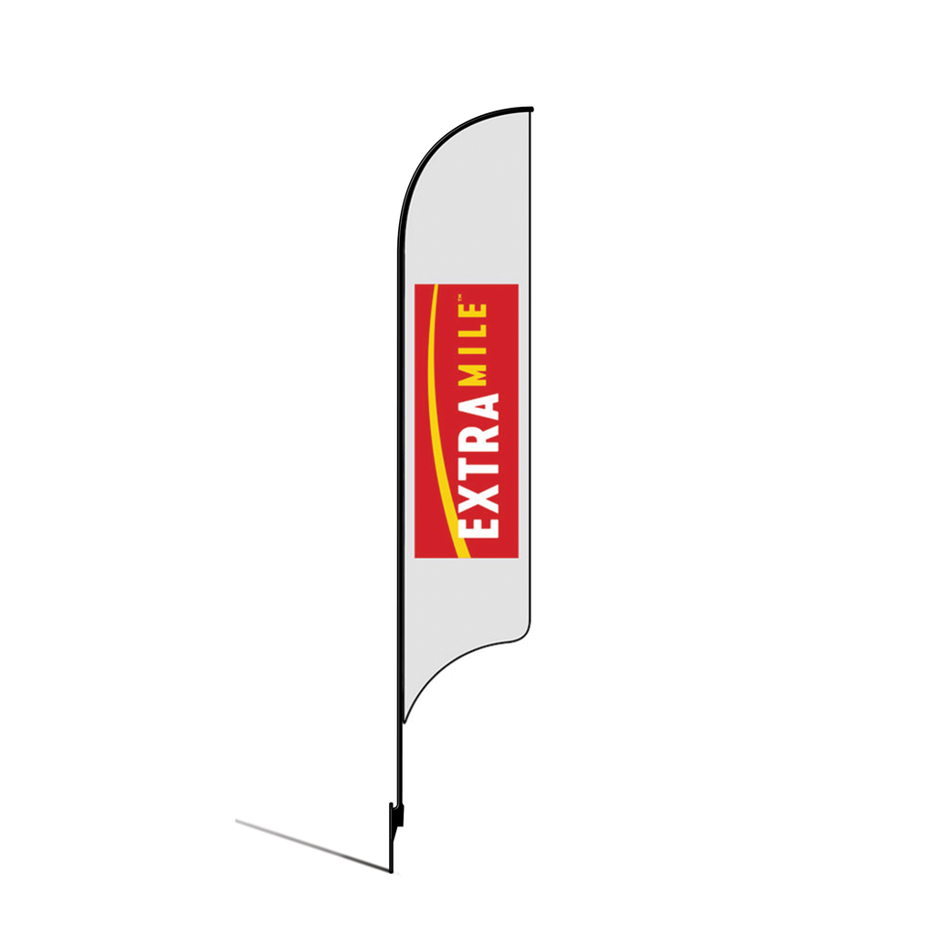 15’ ExtraMile White Logo AdverSail Flag (2024 Artwork) Kit
