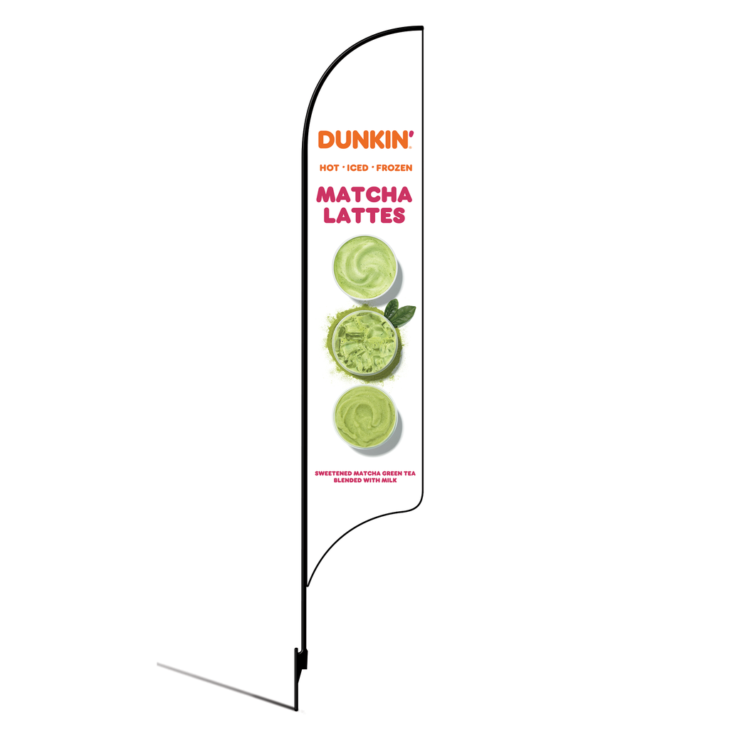 15' Dunkin' Donuts White Matcha Lattes AdverSail Flag Kit