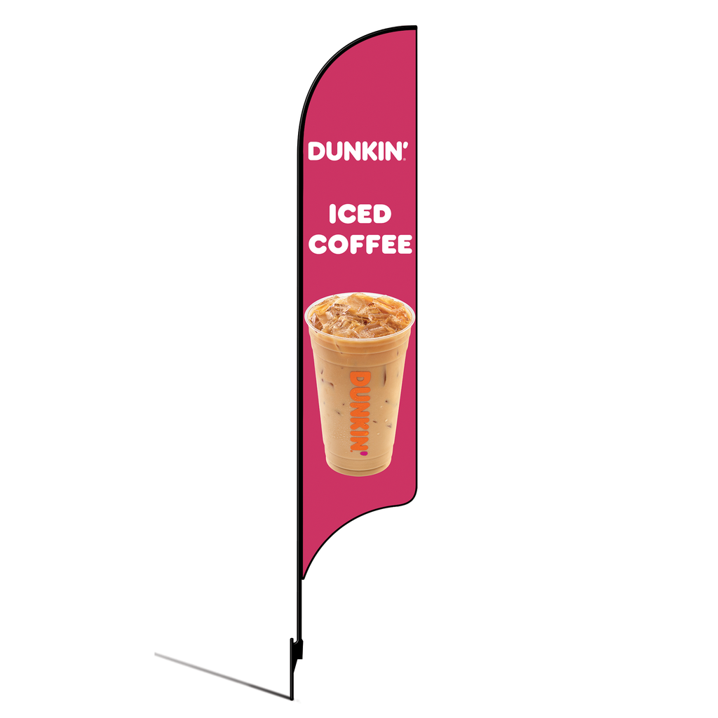 15' Dunkin' Donuts Pink Iced Coffee AdverSail Flag Kit