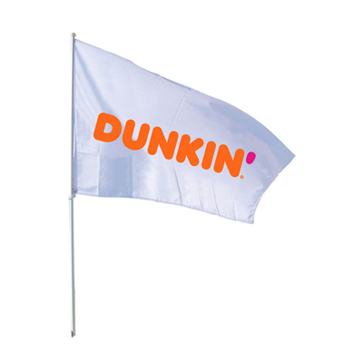 3x5 Dunkin White Logo Flag