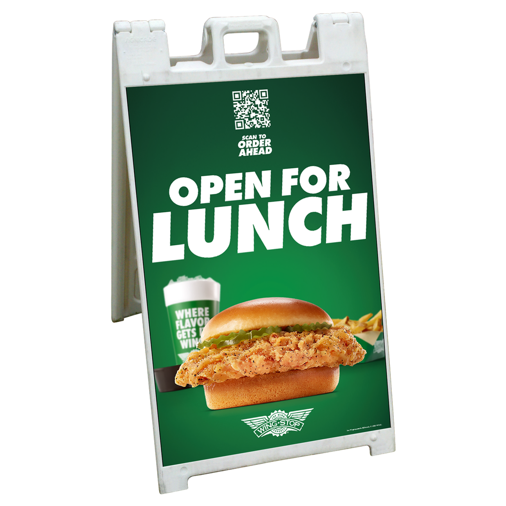 24"x36" Wingstop Open For Lunch (2023 art) A-frame Insert