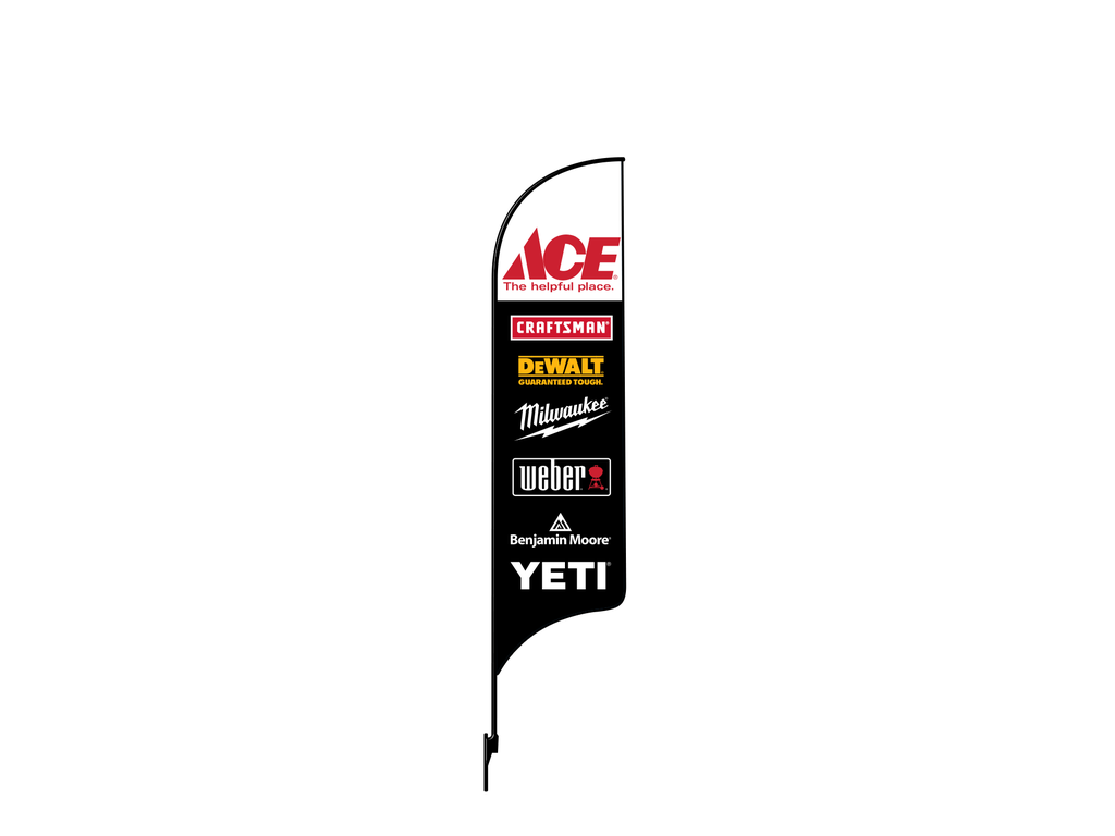 12' Ace Hardware Black Best Brands (2020)  AdverSail Flag