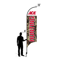 12' Ace Hardware Green & Tan Camo Hunting AdverSail Flag