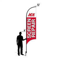 12' Ace Hardware Screen Repair AdverSail Flag