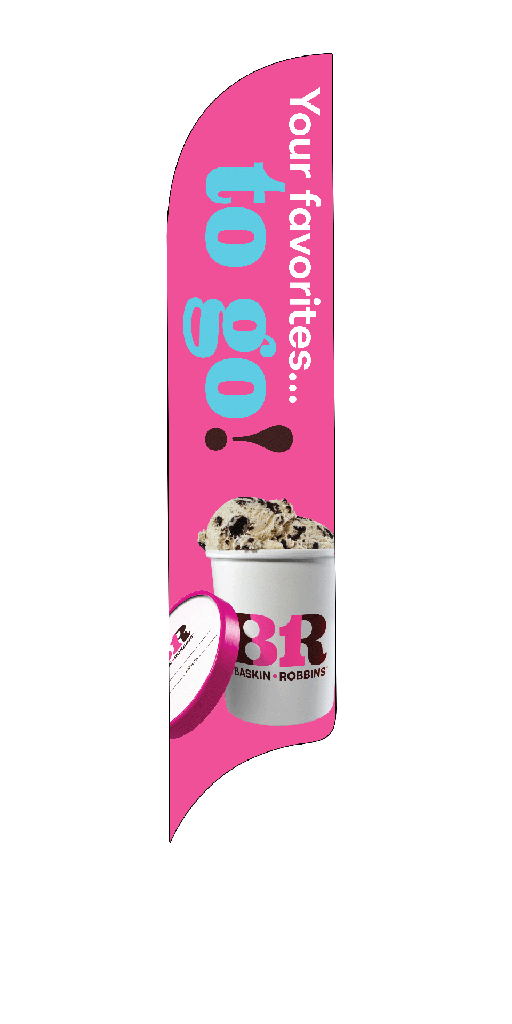 15' Baskin Robbins Your Favorites To Go AdverSail Flag