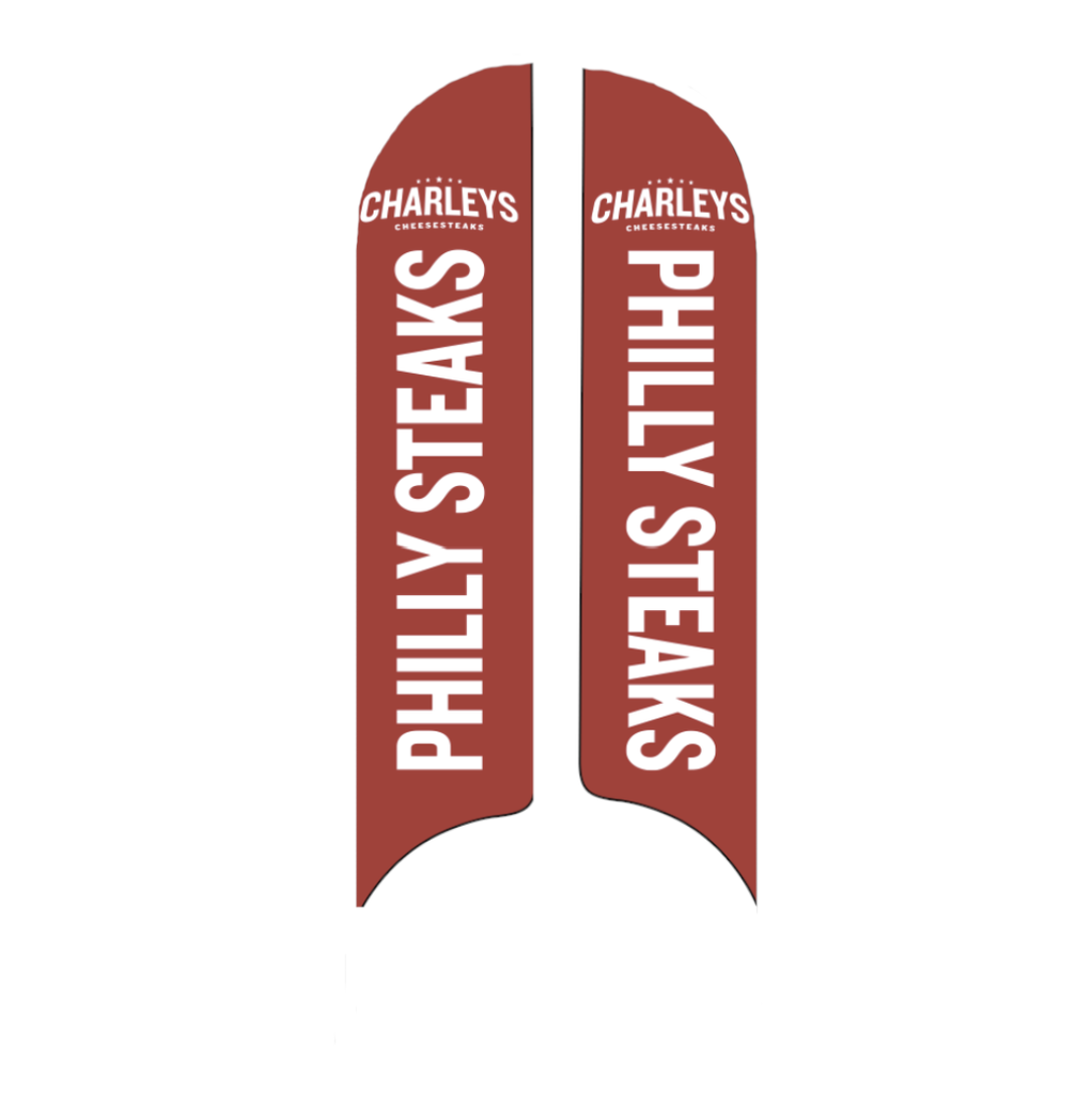 15' Charleys Philly Steaks Red Philly Steaks AdverSail Flag (double sided)