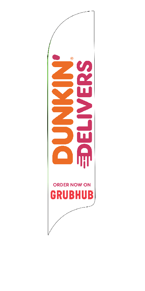 15' Dunkin' Donuts GrubHub AdverSail Flag