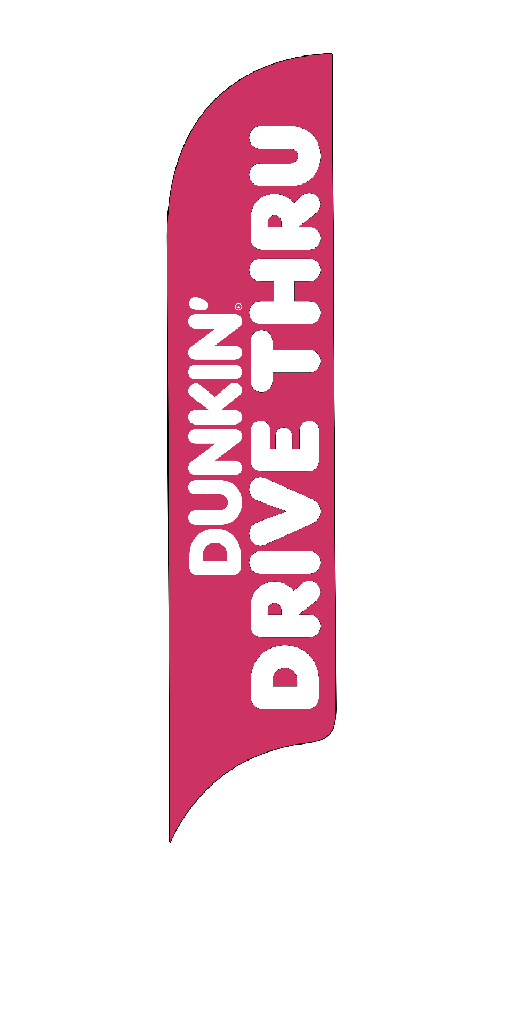 15' Dunkin' Donuts Pink Drive Thru AdverSail Flag