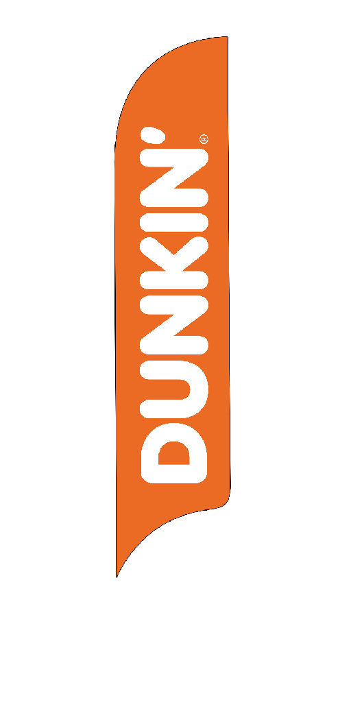 15' Dunkin' Donuts Orange Logo AdverSail Flag