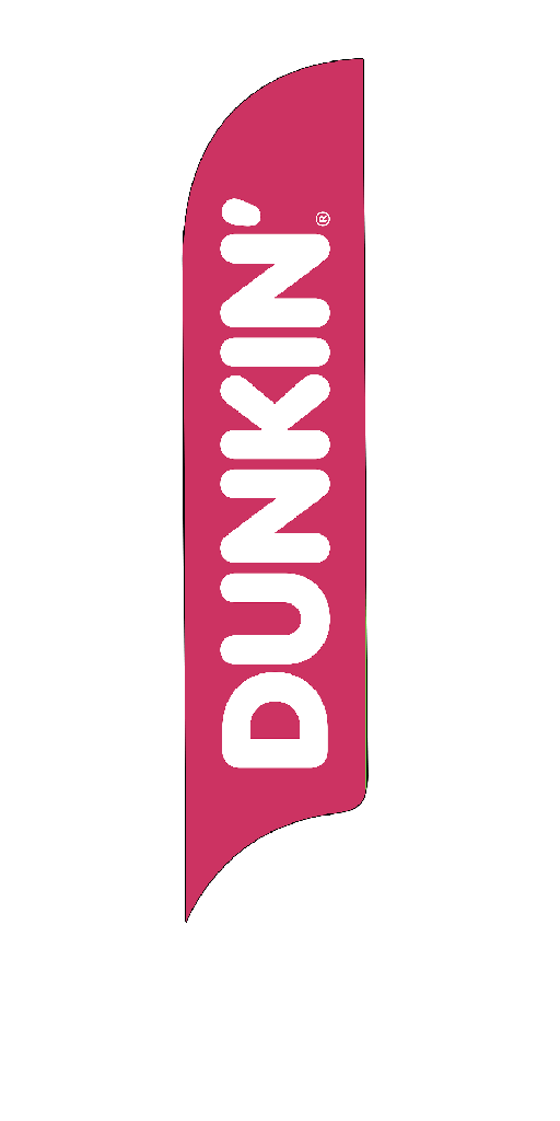 15' Dunkin' Donuts Pink Logo AdverSail Flag