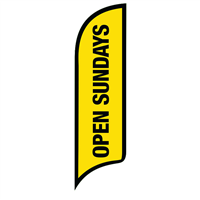 12' FullSpeed Automotive Open Sundays AdverSail Flag - YELLOW