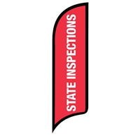 12' FullSpeed Automotive State Inspections AdverSail Flag - RED