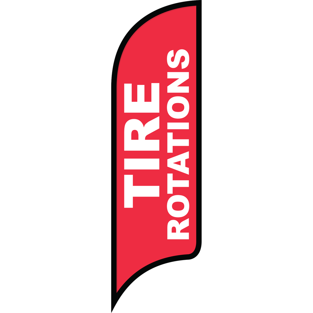 12' FullSpeed Automotive Red Tire Rotations AdverSail Flag