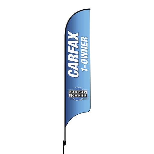[None] 15' Carfax 1-Owner blue AdverSail Flag Kit
