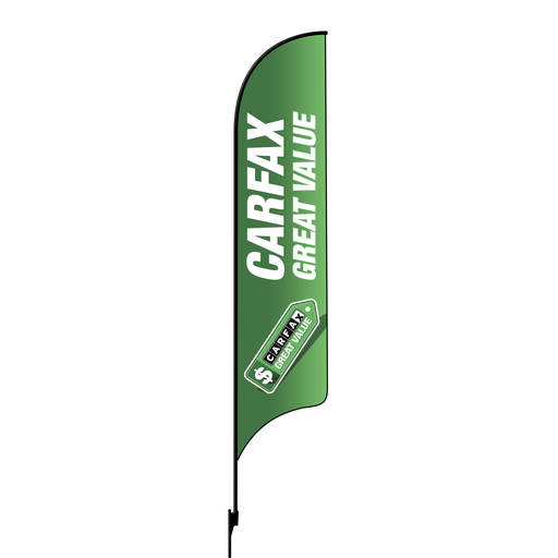 [None] 15' Carfax Green Great Value AdverSail Flag Kit