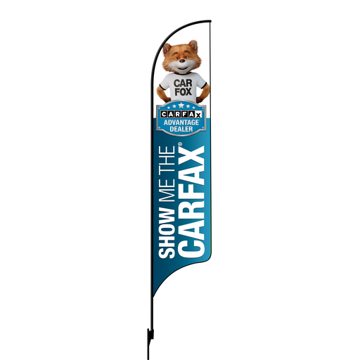 [None] 15' Carfax Show Me The Carfax Advantage Dealer with Fox on Top AdverSail Flag Kit