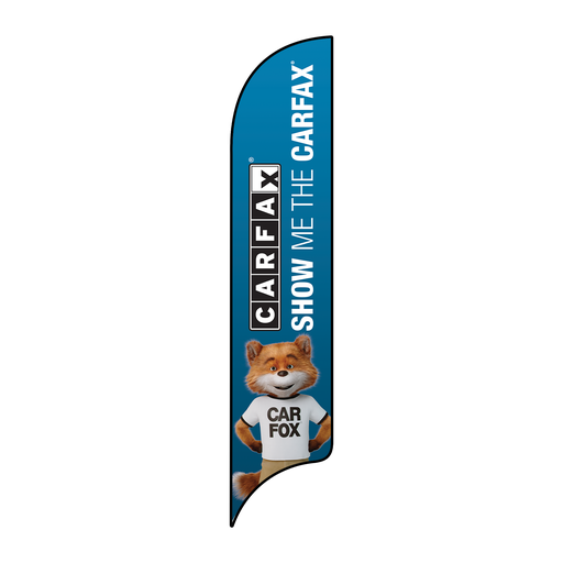 15' Carfax Show Me The Carfax Advantage Dealer with Fox on Bottom AdverSail Flag